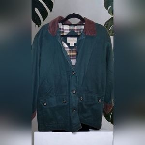 St Johns Bay Vintage 90s Jacket Corduroy accents flannel lined